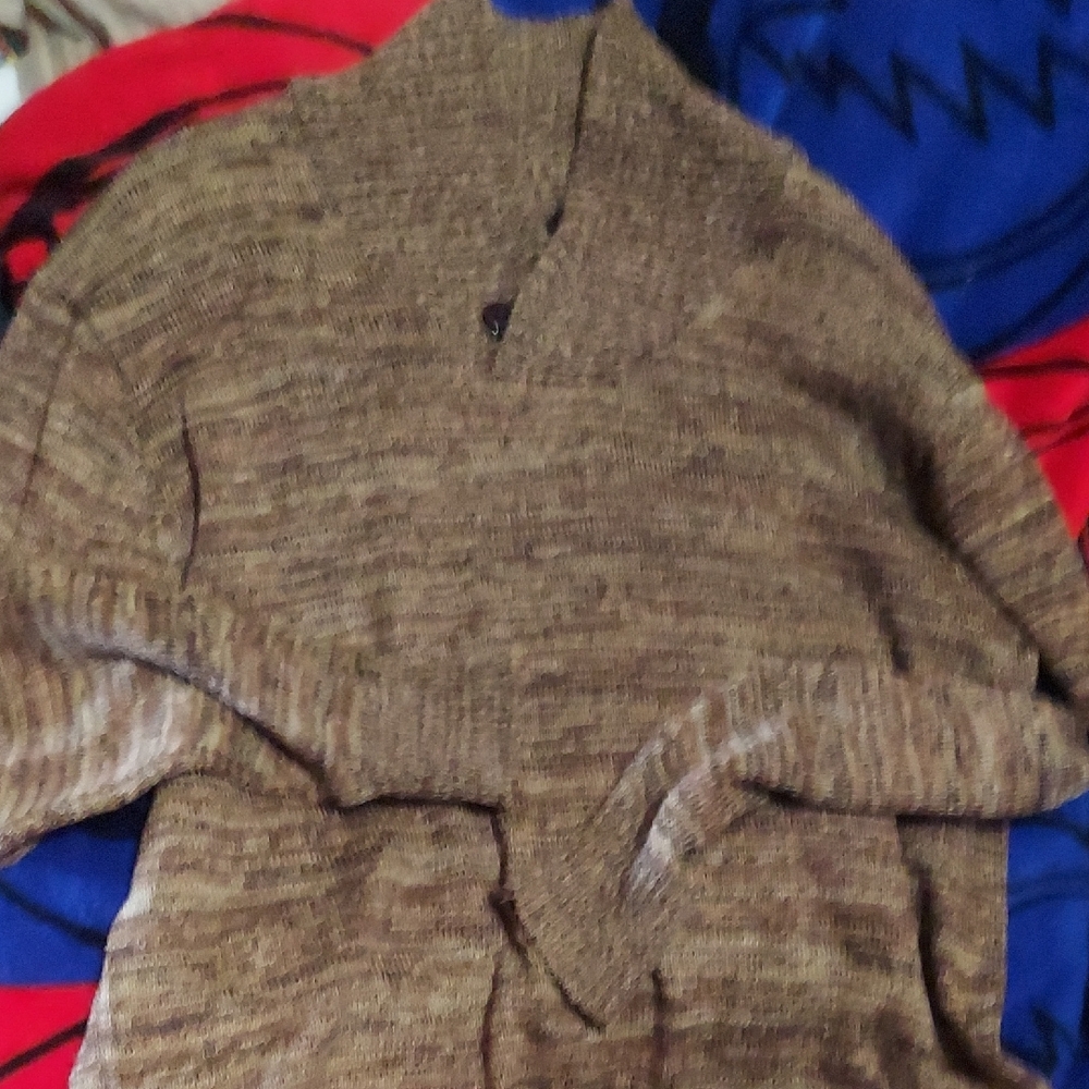 Vintage Nature Grandpa Vibe Xl / Oversize Acrylic Shawl Collar Sweater